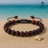 Perlenarmband mit roten Tigerauge Steinen 8mm – Unisex Schmuck im Sommer Strand Design